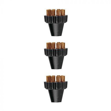 Polti 3 Small Brass Bristles Brushes Kit PAEU0297 Vaporetto Lecoaspira Unico Suitable for Polti Vapo